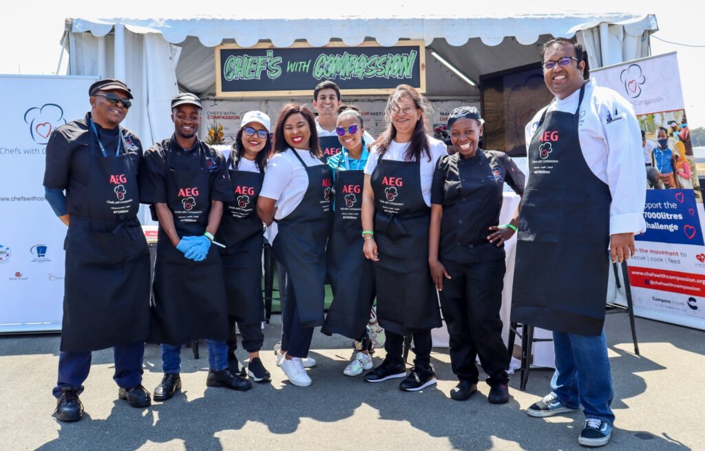 Chef Coo Pillay with the SA Chefs and Chefs with Compassion team at the Delicious Festival