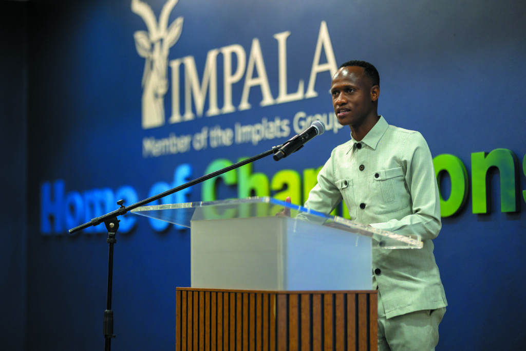 Karabo Phutu, Rustenburg Local Municipality Acting Executive Mayor addressing attendees at the launch of the Impala Poe ESD Fund